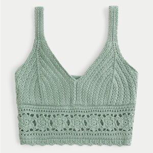 Hollister Crop Crochet-Style Bralette